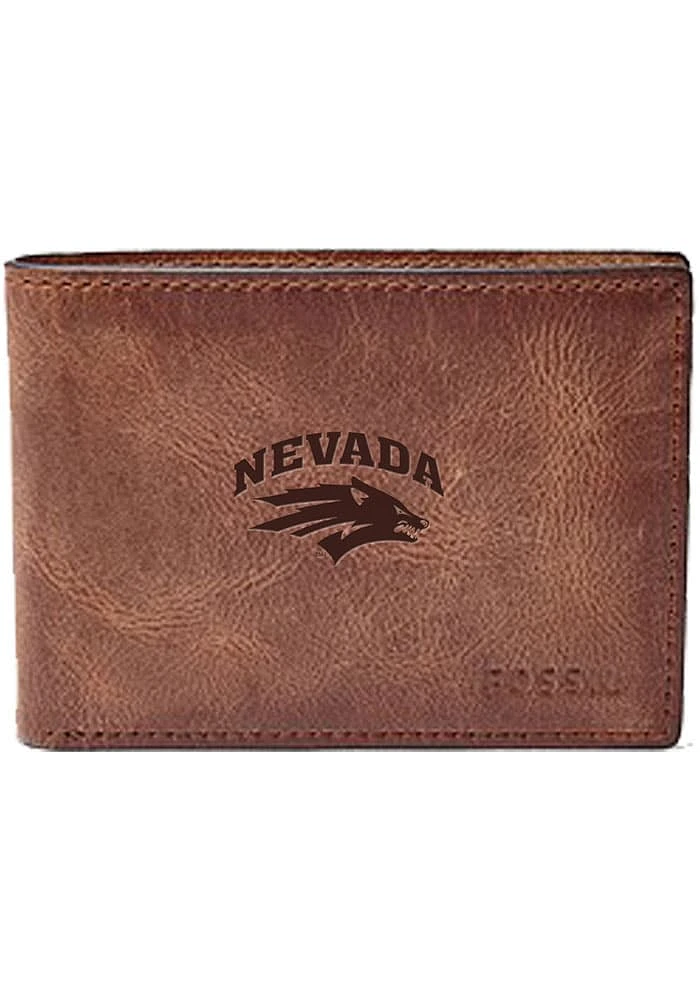 Nevada Wolf Pack Front Pocket Mens Bifold Wallet