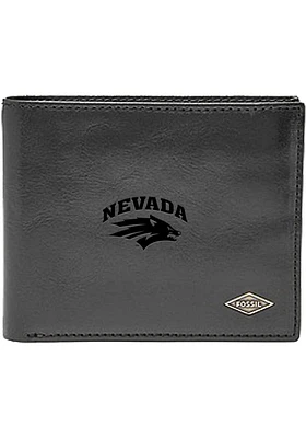 Nevada Wolf Pack Leather FlipID Mens Bifold Wallet