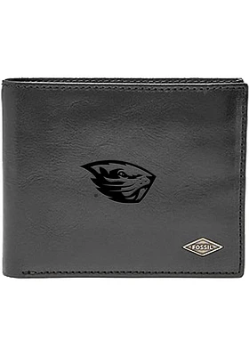 Oregon State Beavers Leather FlipID Mens Bifold Wallet
