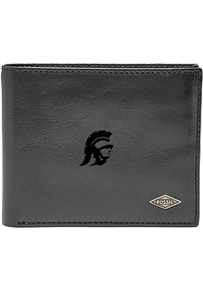 USC Trojans Leather FlipID Mens Bifold Wallet