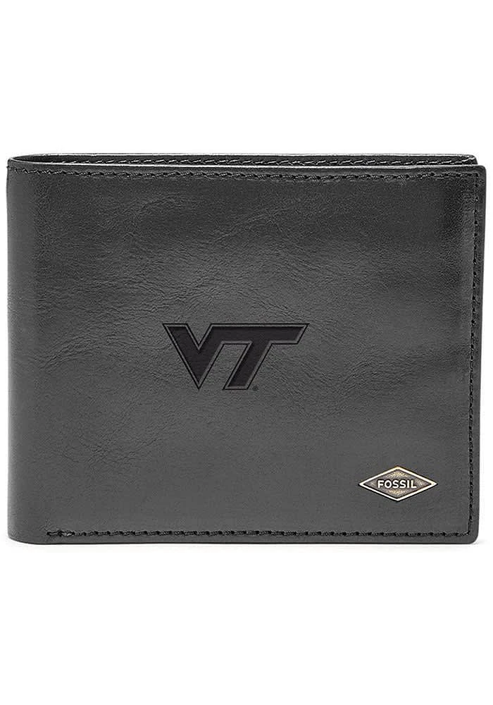 Virginia Tech Hokies Leather FlipID Mens Bifold Wallet