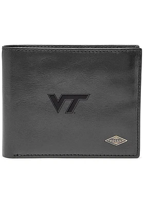 Virginia Tech Hokies Leather FlipID Mens Bifold Wallet