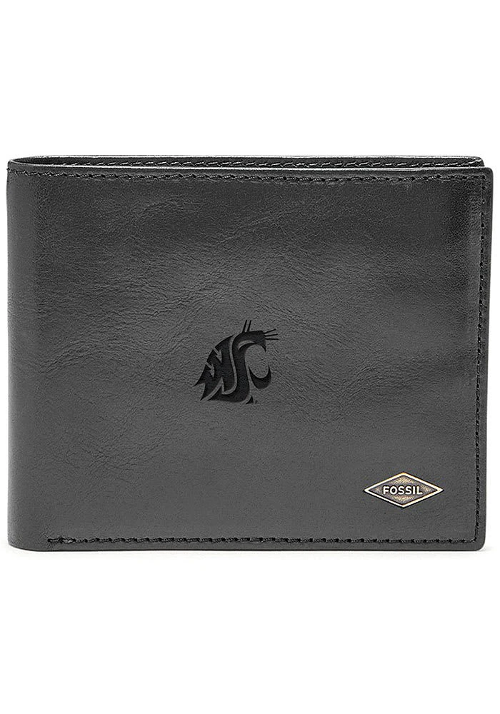 Washington State Cougars Leather FlipID Mens Bifold Wallet