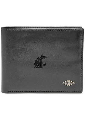 Washington State Cougars Leather FlipID Mens Bifold Wallet