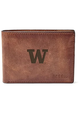 Washington Huskies Front Pocket Mens Bifold Wallet