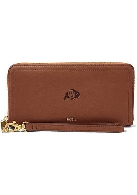Colorado Buffaloes Leather Zip Around Womens Wallets