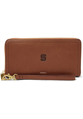 NC State Wolfpack Leather Zip Around Womens Wallets