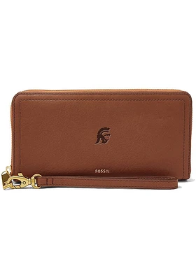 USC Trojans Leather Zip Around Womens Wallets