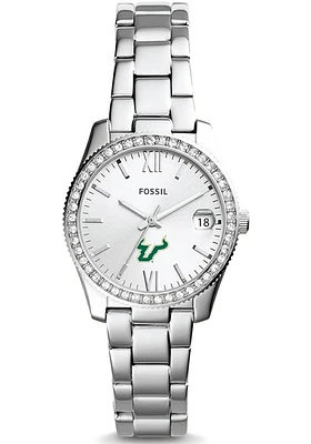 Fossil South Florida Bulls Scarlette Mini Stainless Steel Womens Watch