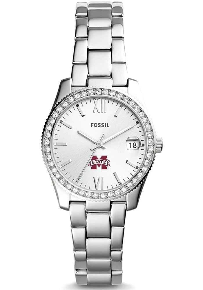 Fossil Mississippi State Bulldogs Scarlette Mini Stainless Steel Womens Watch