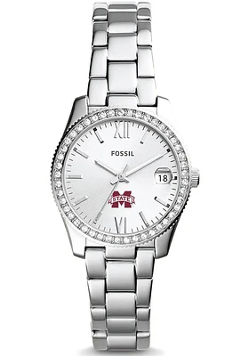Fossil Mississippi State Bulldogs Scarlette Mini Stainless Steel Womens Watch
