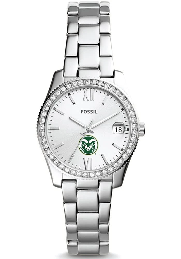 Fossil Colorado State Rams Scarlette Mini Stainless Steel Womens Watch
