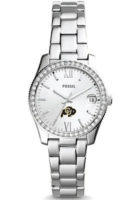 Fossil Colorado Buffaloes Scarlette Mini Stainless Steel Womens Watch