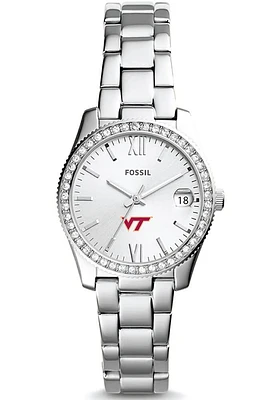Fossil Virginia Tech Hokies Scarlette Mini Stainless Steel Womens Watch
