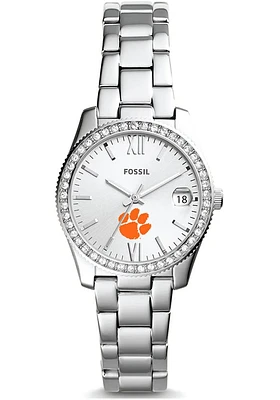 Fossil Clemson Tigers Scarlette Mini Stainless Steel Womens Watch