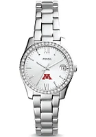 Fossil Minnesota Golden Gophers Scarlette Mini Stainless Steel Classic Womens Watch