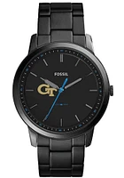 Fossil GA Tech Yellow Jackets Minimalist Slim Stainless Steel Mens Watch