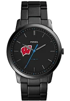 Fossil Wisconsin Badgers Minimalist Slim Stainless Steel Mens Watch