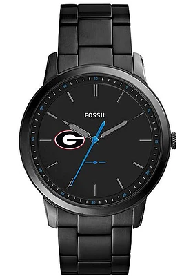 Fossil Georgia Bulldogs Minimalist Slim Stainless Steel Mens Watch