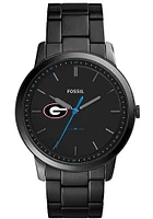 Fossil Georgia Bulldogs Minimalist Slim Stainless Steel Mens Watch