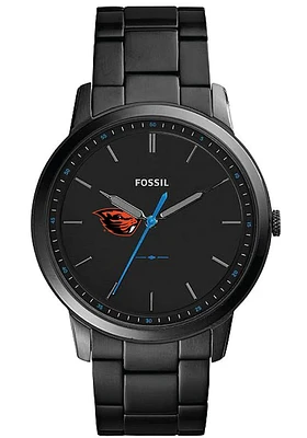 Fossil Oregon State Beavers Minimalist Slim Stainless Steel Mens Watch