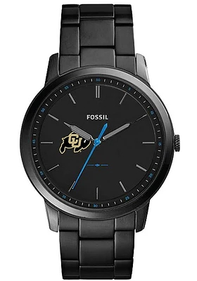 Fossil Colorado Buffaloes Minimalist Slim Stainless Steel Mens Watch