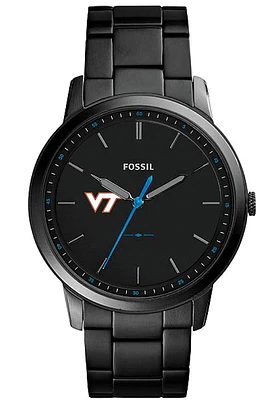 Fossil Virginia Tech Hokies Minimalist Slim Stainless Steel Mens Watch