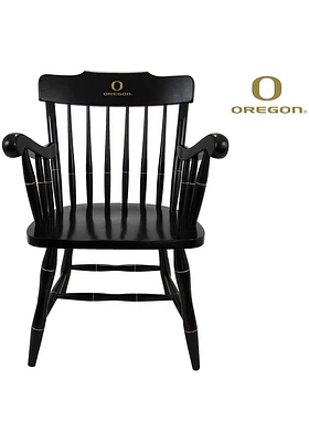 Oregon Ducks Office Captain Gold Logo Desk Chair - Black