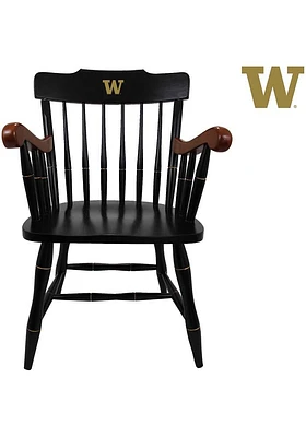 Washington Huskies Office Captain Gold Logo Desk Chair - Brown
