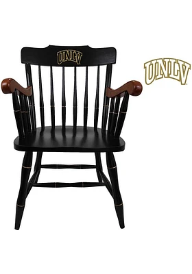 UNLV Runnin Rebels Office Captain Gold Logo Desk Chair - Black