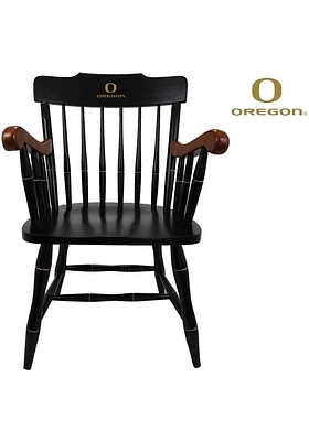 Oregon Ducks Office Captain Gold Logo Design Desk Chair - Brown