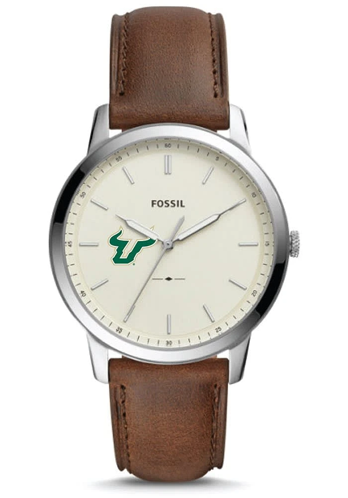Fossil South Florida Bulls Minimalist Leather Mens Watch