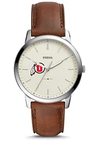 Fossil Utah Utes Minimalist Leather Mens Watch