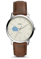 Fossil North Carolina Tar Heels Minimalist Leather Mens Watch