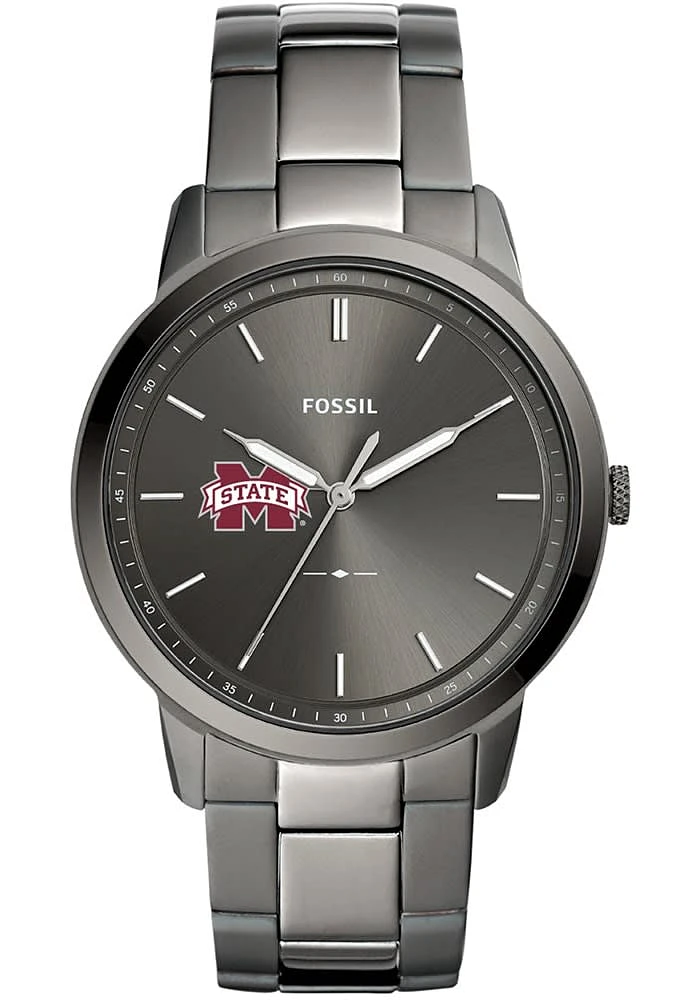 Fossil Mississippi State Bulldogs Minimalist Stainless Steel Mens Watch