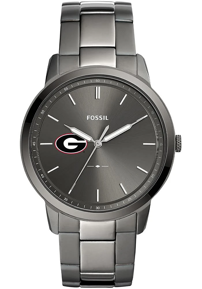 Fossil Georgia Bulldogs Minimalist Stainless Steel Mens Watch