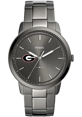 Fossil Georgia Bulldogs Minimalist Stainless Steel Mens Watch