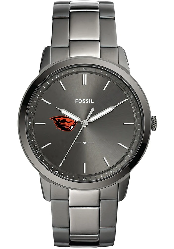 Fossil Oregon State Beavers Minimalist Stainless Steel Mens Watch