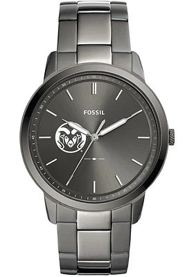 Fossil Colorado State Rams Minimalist Stainless Steel Mens Watch