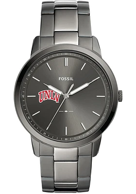 Fossil UNLV Runnin Rebels Minimalist Stainless Steel Mens Watch