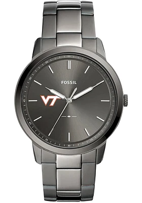 Fossil Virginia Tech Hokies Minimalist Stainless Steel Mens Watch