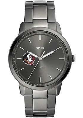 Fossil Florida State Seminoles Minimalist Stainless Steel Mens Watch