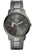 Fossil Florida State Seminoles Minimalist Stainless Steel Mens Watch