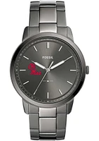 Fossil Ole Miss Rebels Minimalist Stainless Steel Mens Watch