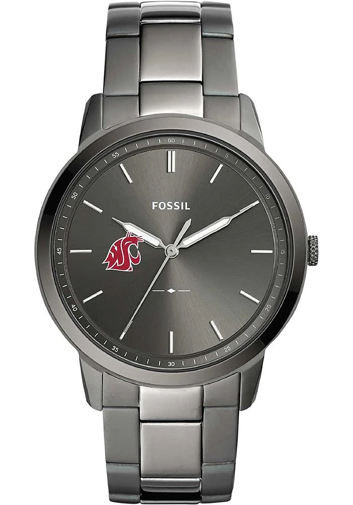 Fossil Washington State Cougars Minimalist Stainless Steel Mens Watch