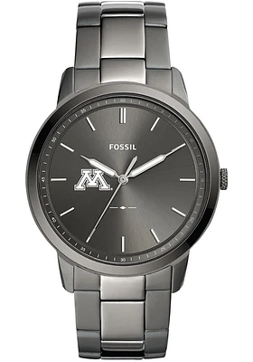 Fossil Minnesota Golden Gophers Minimalist Stainless Steel Mens Watch