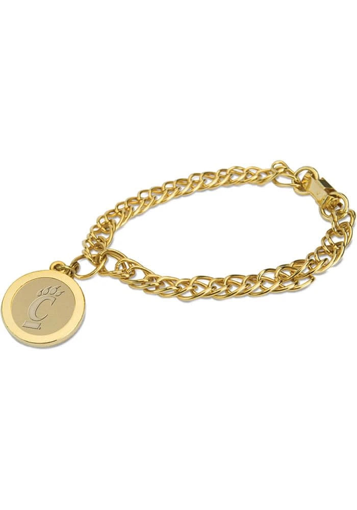 Jardine Associates Cincinnati Bearcats Gold Charm Womens Bracelet