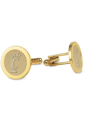 Cincinnati Bearcats Gold Mens Cufflinks