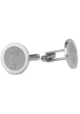 Cincinnati Bearcats Silver Mens Cufflinks