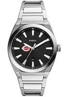 Jardine Associates Cincinnati Reds Fossil Everett Stainless Steel Mens Watch